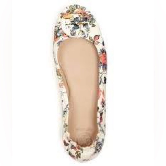 Tory Burch Minnie Gabriella Floral Ballet Leather Flats Shoes 6.5 US Travel Flat - Picture 3 of 15